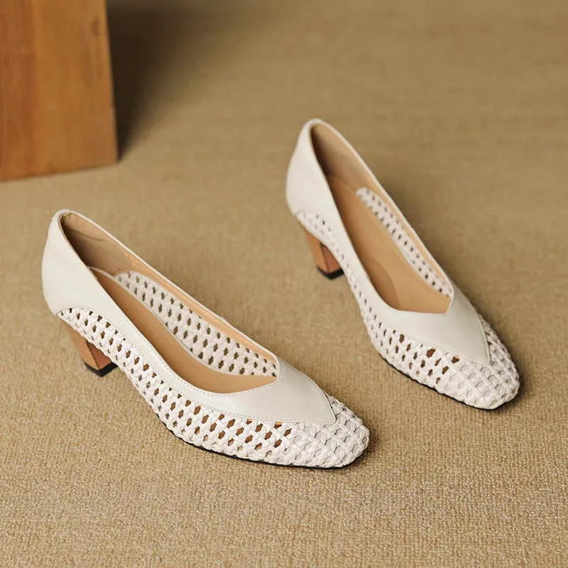 المرأة صنادل مماشي للموضة صيف جديد بلازا رئيس ضوء فارغة تنفس عالية الكعب حذا فردي للسيدات منصة انزلاق أحذية نسائية