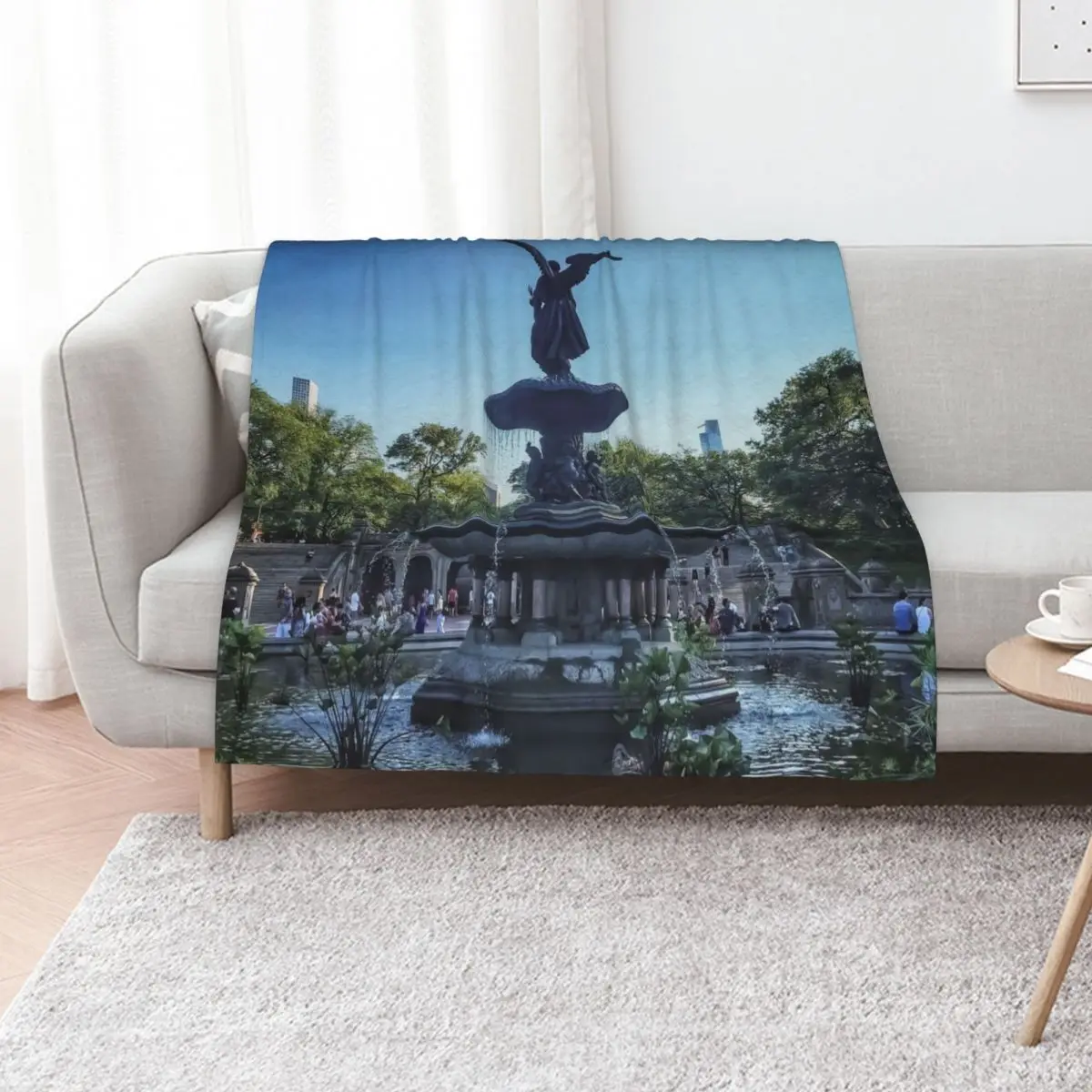 Bethesda Fountain, Central Park, NYC Throw Blanket Sofa Softest christmas gifts Blankets For Bed Single Giant Sofa Blankets