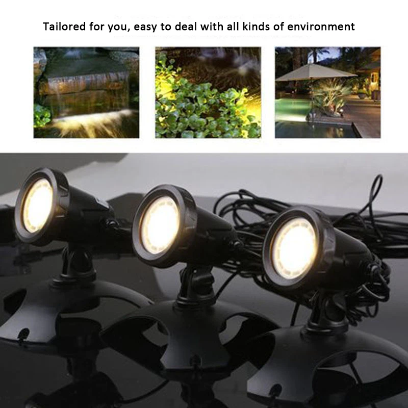 Outdoor Waterproof Lawn Lights LED Diving Lamps Courtyard Pond Landscape Light Dual-purpose Water Land Aquarium Accessories