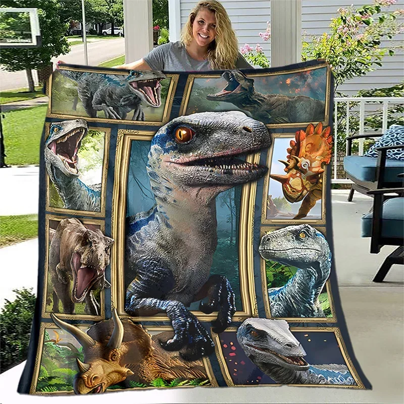 

Dinosaur Throw Blanket Boys Gift Ancient Animal Flannel Fleece Blanket Dragon Blankets for Couch Sofa Bedroom Living Room