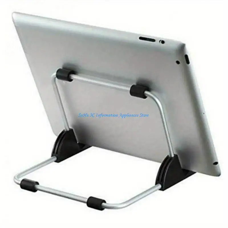 

Aluminum Tablet Holder Angles Adjustable Tablet Stand Slip Resistant Base Foldable for Office Kitchen Travel Use