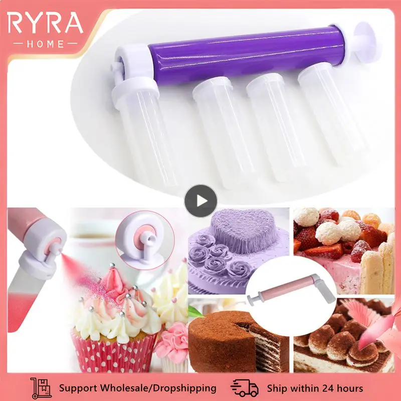 1/2pcs Manual Cake Spray Gun Kitchen Pastry Mousse Sandblasting Cake Coloring Tools DIY Airbrush Pump Guns Bakeware Supplies