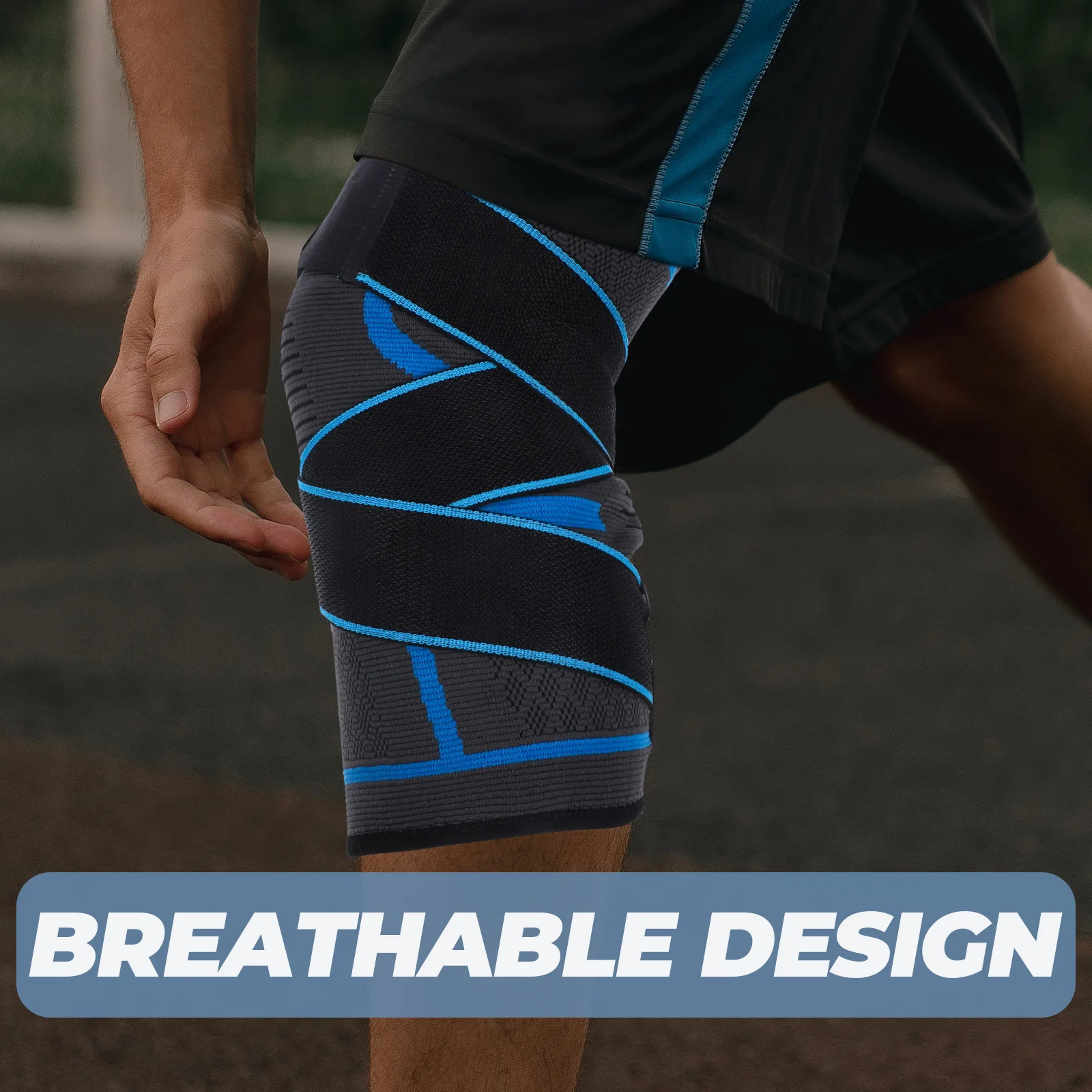 

Knee Brace Comfortable Support for Running Outdoor Activities Blue M Professional Knee Sleeve Size Portable Breathable