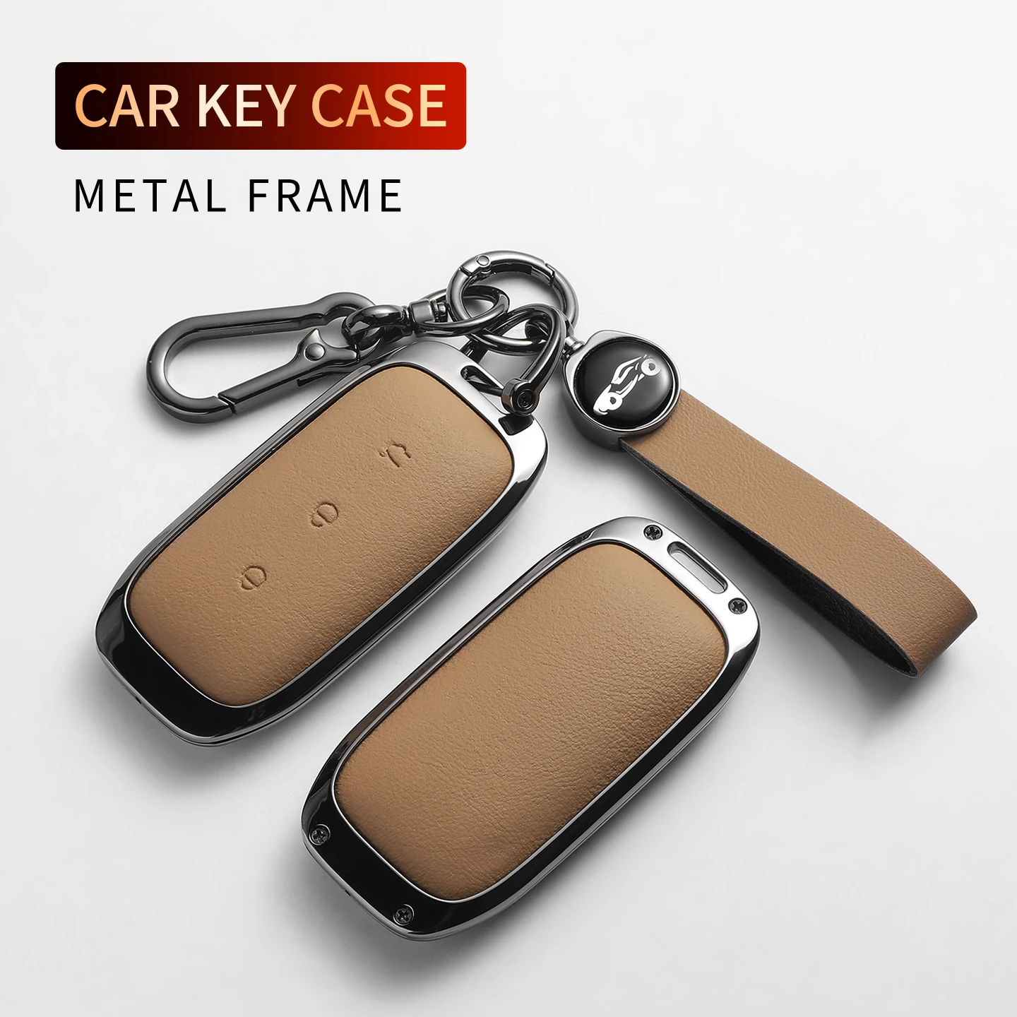 For Geely Coolray X6 Atlas Monjaro Tugella Geometry C Emgrand Global Kulrey Hawk GX7 Okavango Leather Metal Car Key Case Cover