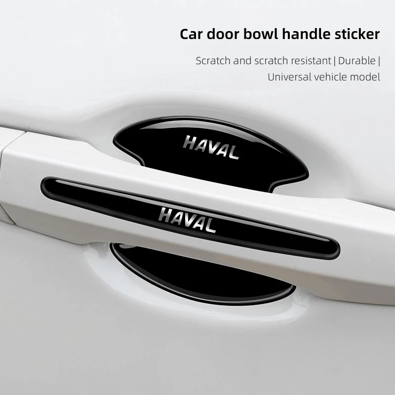 8Pcs Car Door Handle Protector Stickers Bumper Accessories For Great Wall Haval H6 H5 H7 Dargo M6 H9 H6S F7 F7X Jolion X DOG XY