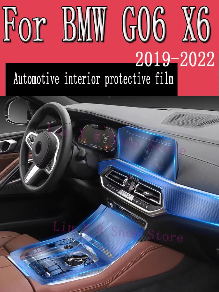 

For BMW G06 X6 2019-2022 Car Gearbox Panel Film Dashboard Protective Sticker Interior Screen Anti-Scratch Accessories
