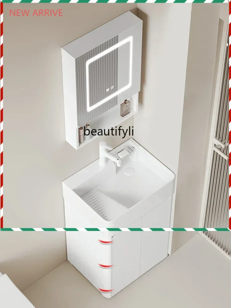 

F356 45 Balcony Ark Bathroom Cabinet Floor Laundry Tub Inter-Platform Basin Integrated Washstand Cabinet Combination