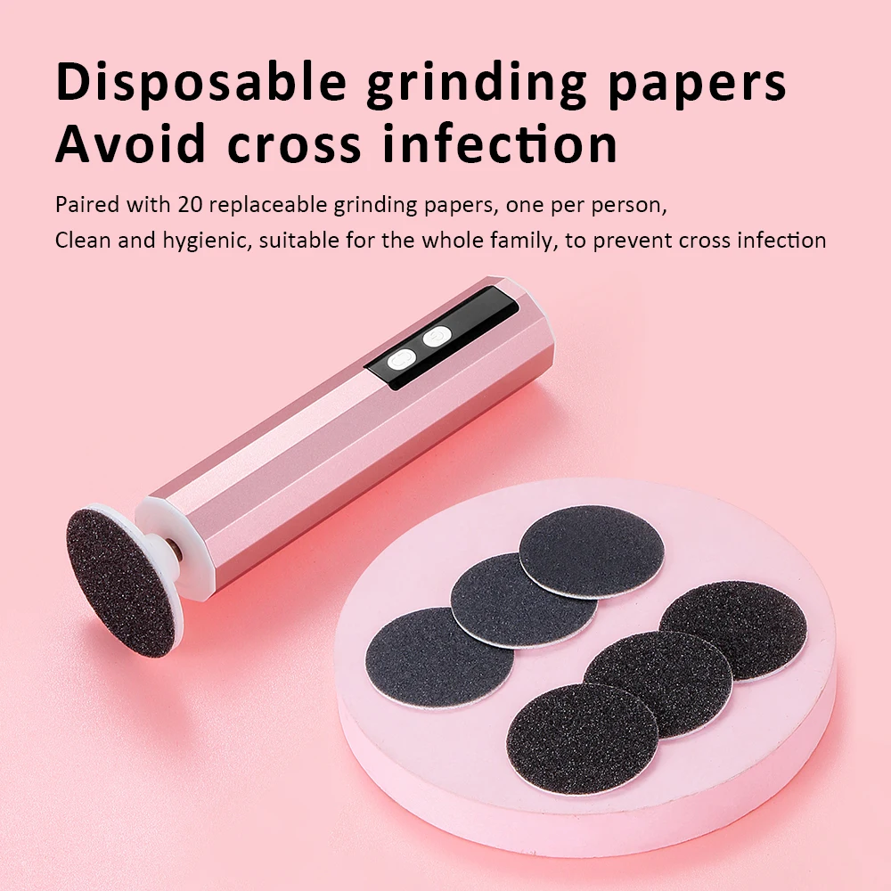 Wireless Electric Foot Grinder USB Rechargeable Heel File Grinding Exfoliator Pedicure Machine Feet Care Manicure Salon Tools