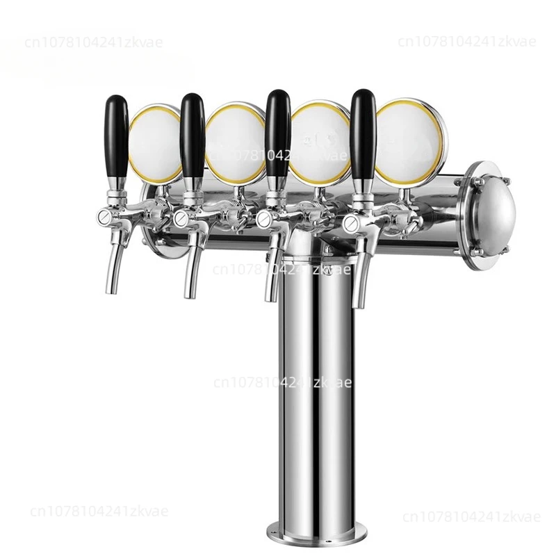 Tower Stainless Steel 4 Tap Tower 85mm Beer Dispensing Equipment Draft Beer Tower (Polished)