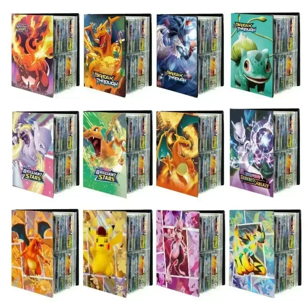 2024 New Charizards Squirtles Holder Binder Collections Holder Anime Card Protector Notebook 240PCS Card Book Children Gifts