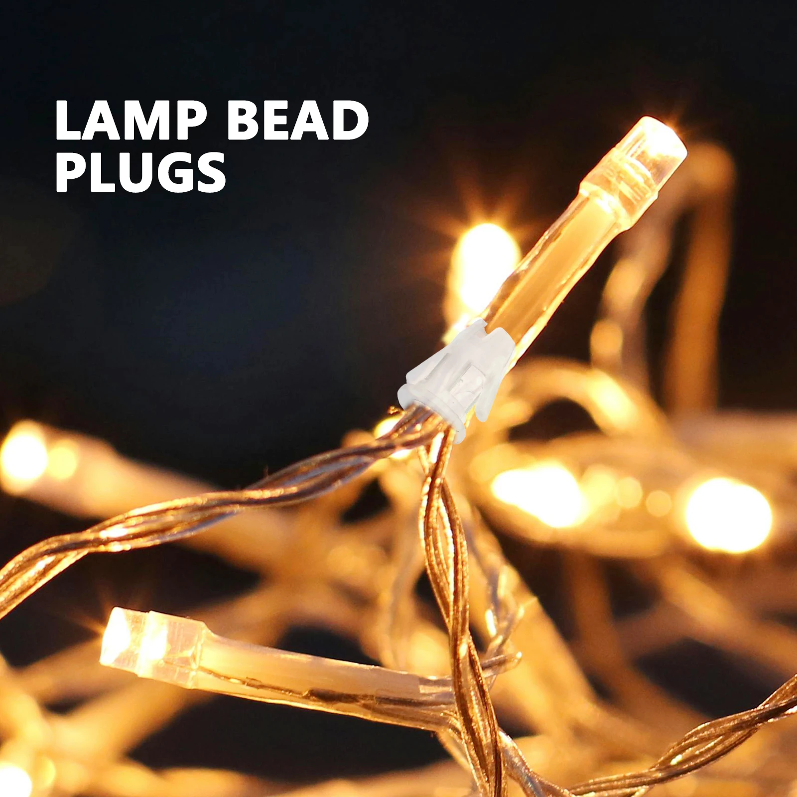 200 قطعة Led لمبة المقابس ل راحة القياسية مآخذ سلسلة ضوء قبعات السلامة البلاستيك الإضاءة في الهواء الطلق ديكور