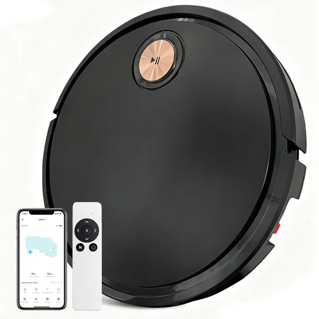 Robot Vacuum and Mop Combo, 2 in 1 Robotic Vacuum Cleaner with ，App/Remote, Strong Suction, Slim, Ideal for Hard Floor, Pet Hair 1