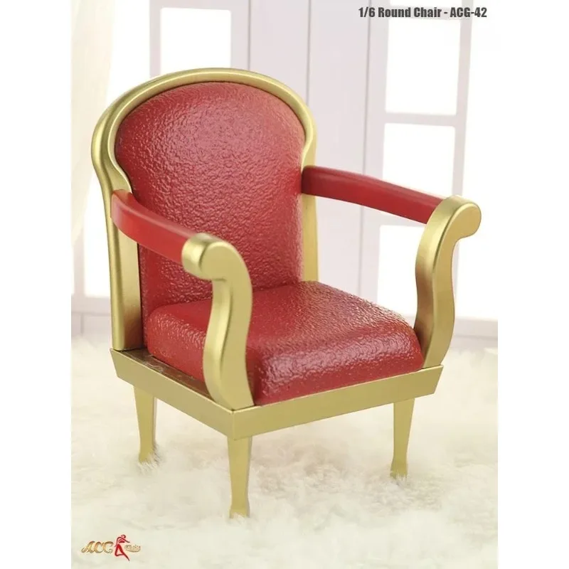 1/6 Scale ACG-42 Action Figure Royal Court Sofa Furniture Mini Round Chair Model for 12