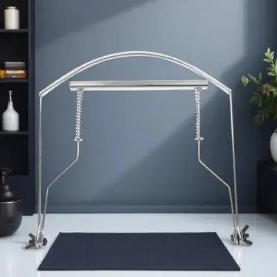 

Harmonica Holder 10 Holes Stainless Steel Neck Clip For Hands-Free Playing Lightweight Adjustable Harp Rack Accessory Silver