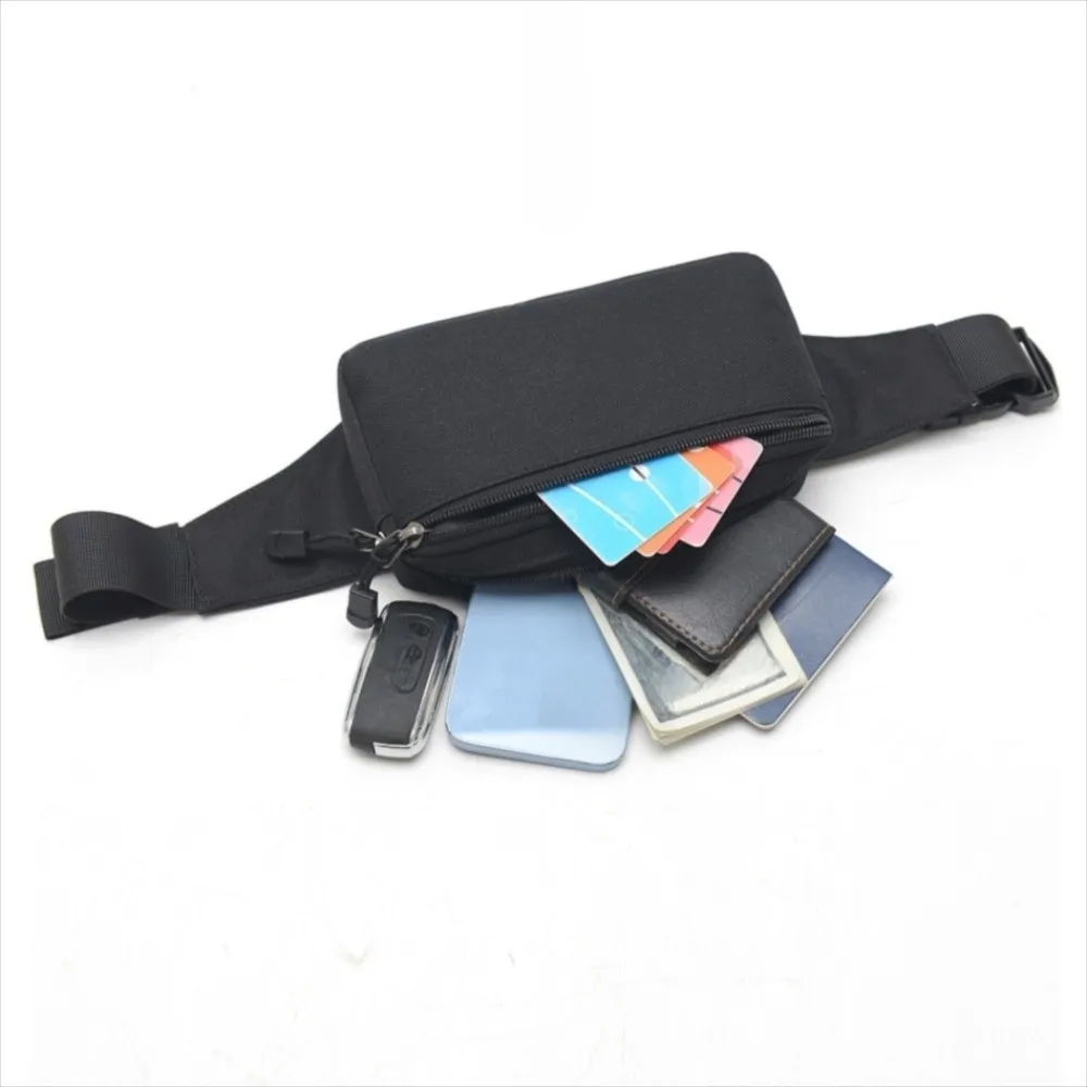 

Waterproof Men Sports Waist Bag Zipper Large Capacity Fashion Chest Bag Lightweight Oxford Marathon Running Bag Men Women