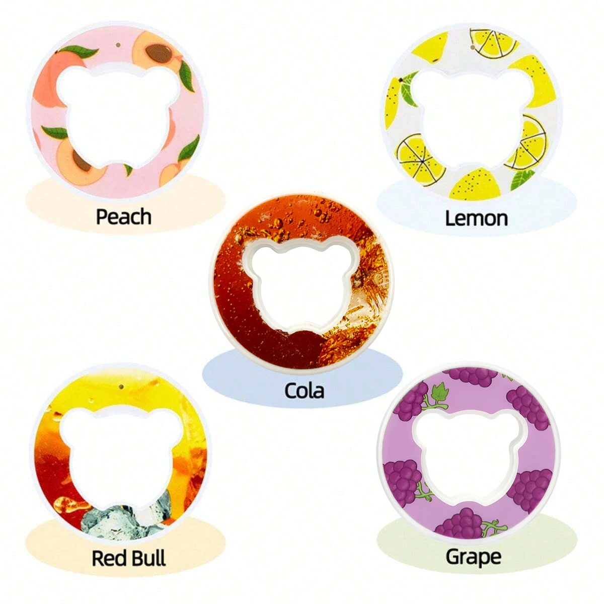 7/5pcs Beer Fruit Drinken Smaak Pods Lucht Smaak Pods Waterfles Smaak Caps Fruit Geur Pods voor Waterflessen Sport Tool