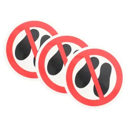 Do Not Step Stickers Round Warning Decal Safety Label Adhesive Caution Security Sign