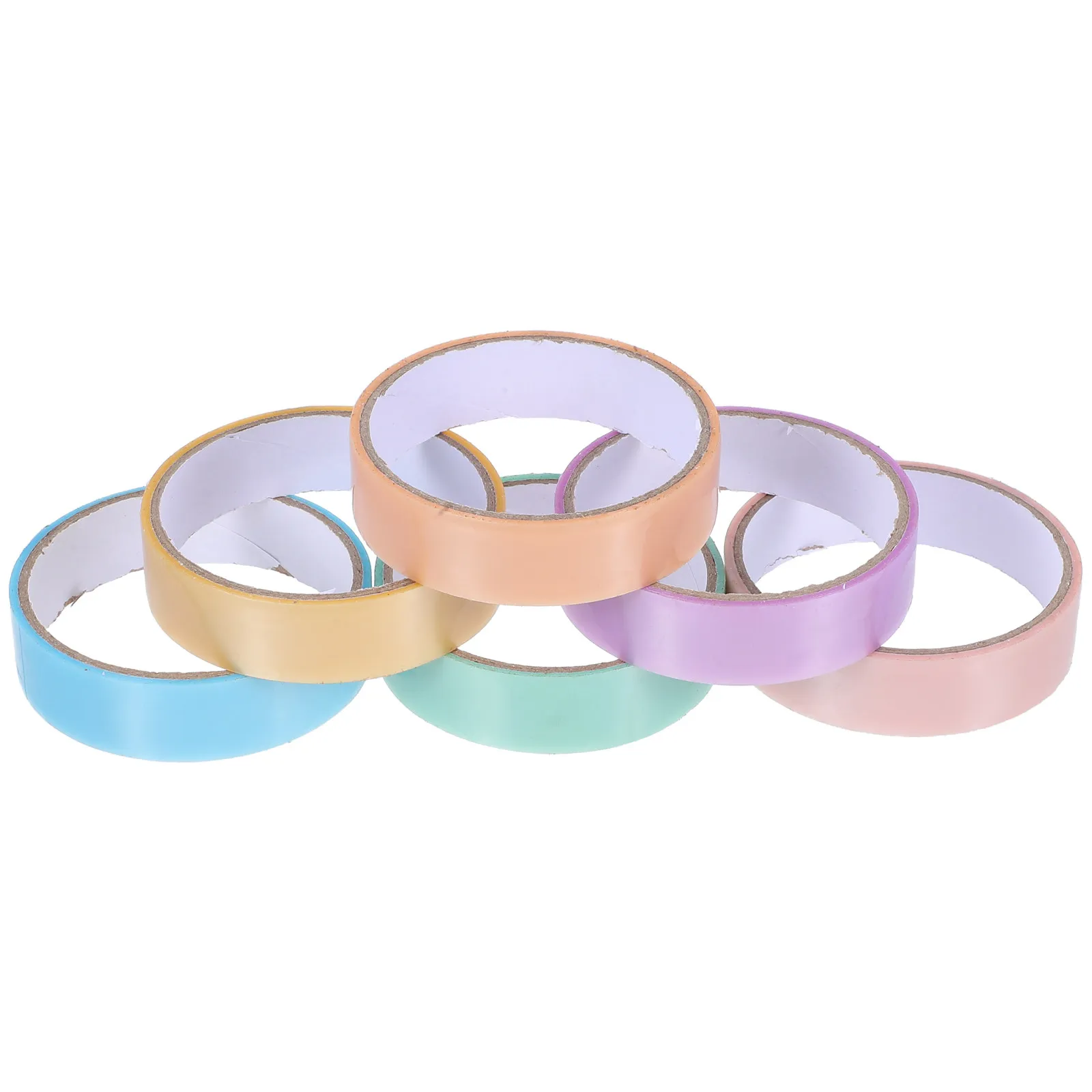 6 Rolls Ultra-Wide Pearlescent Sticky Ball Tape for DIY Crafts Party Decor Creative Projects High Adhesion Smooth Surface