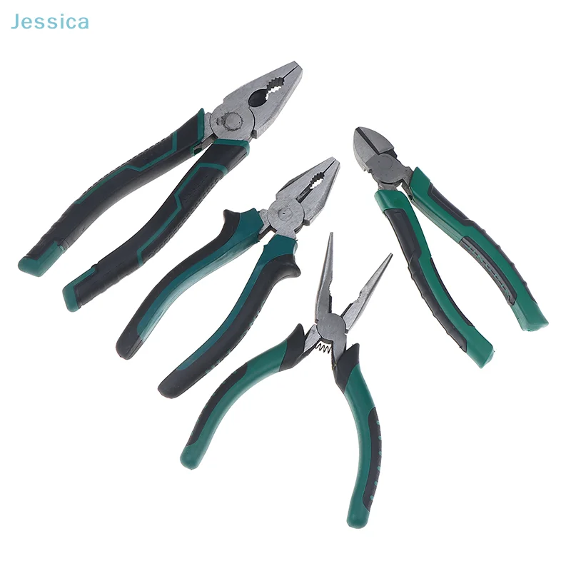 

♥6/8'' Steel Wire Pliers Multifunctional Pointed Nose Pliers Diagonal Pliers Crimper Cutter DIY Hand Tools for Home Repair