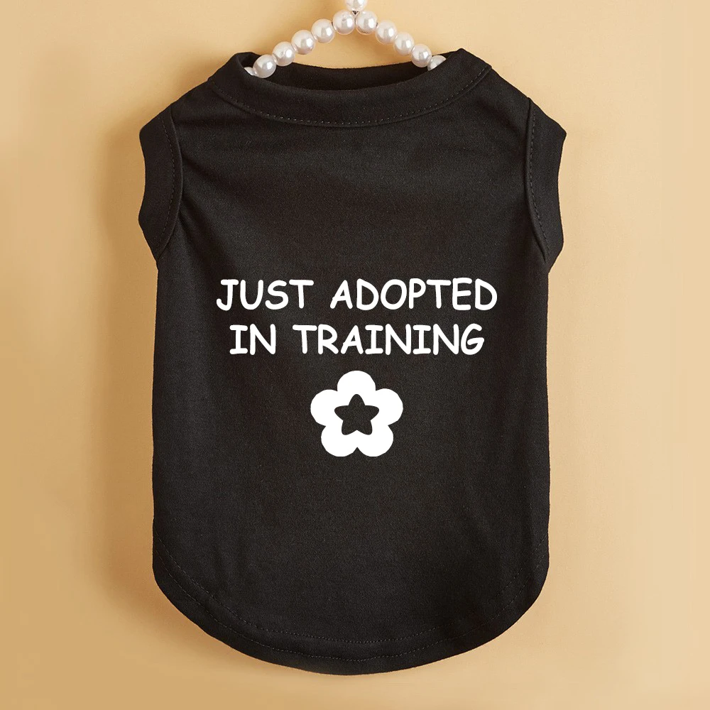 New Custom Black Pet Shirts Puppy Summer Clothes Dog ID Cute Colorful DIY Name Logo Clothing Fashion Pet Clothes