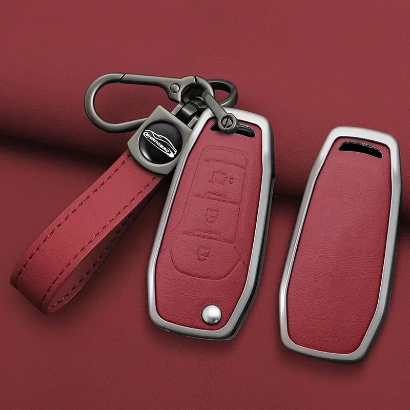 

Alloy Car Key Case Cover Keychain For Ford Ranger C-Max S-Max Focus Galaxy Mondeo Transit Tourneo Custom Ranger Auto Accessories