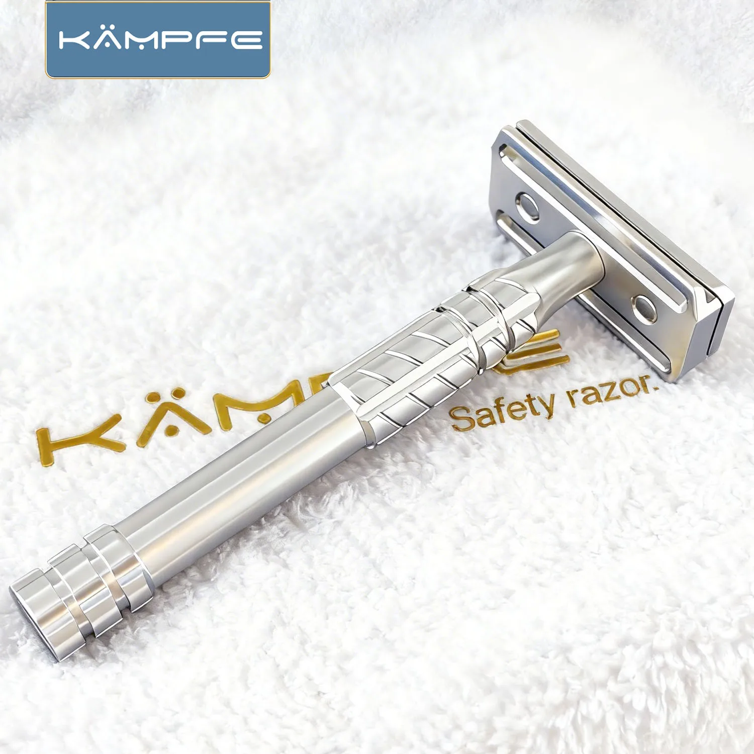 KAMPFE Double Edge 30 ° Precision Angle CNC processing Aluminum Alloy Safety Manual Razor with 5 replacement blades for man