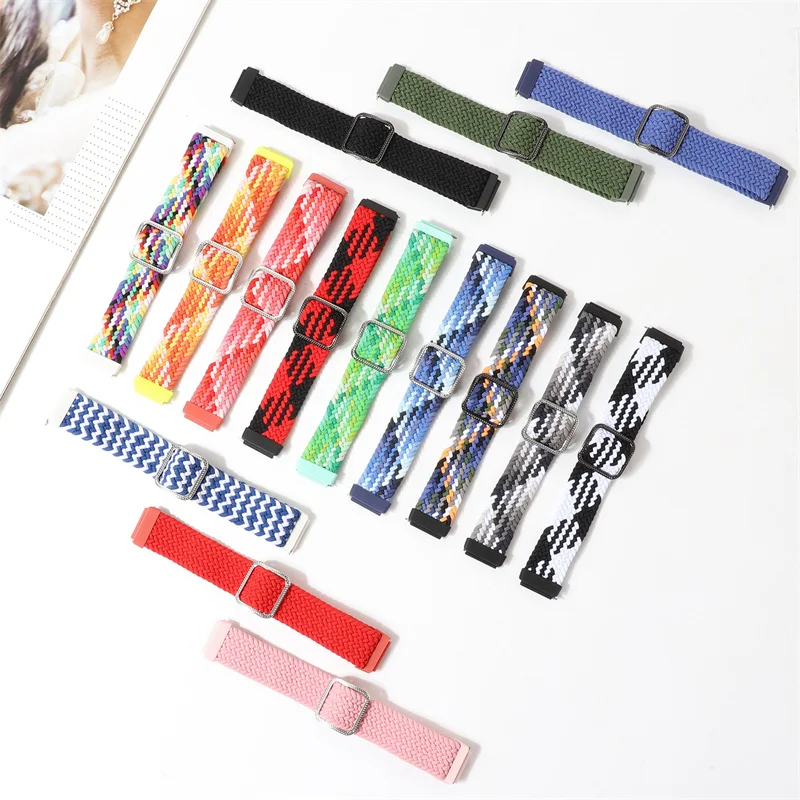 Bracelet for HUAWEI Band 7 Strap Elastic Adjustable Nylon Braided Band 7 Correa Replacement Wristband for HUAWEI Band 7