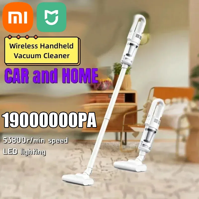 XIAOMI MIJIA 19000000Pa Multifunction Home-appliance Smart RC Cleaning Machine Powerful Wireless Car Vacuum Cleaner Handheld