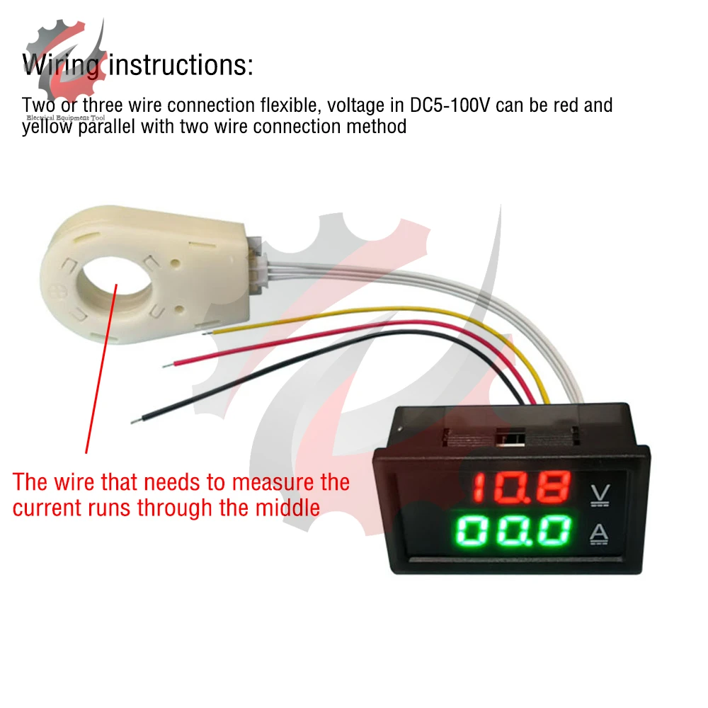 DC0-300V 50A 100A 200A 400A LED Digital Hall Voltmetro Amperometro Batteria Monitor Tensione Tester Isolato Corrente 12v 24v Auto