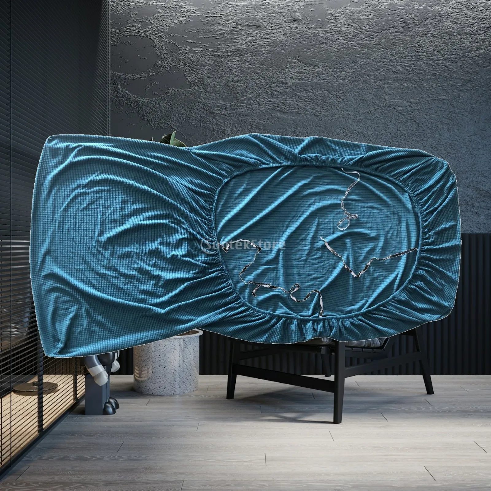 Armless Chaise Indoor Slipcover Stretch Chaise Cover for Bedroom Chaise