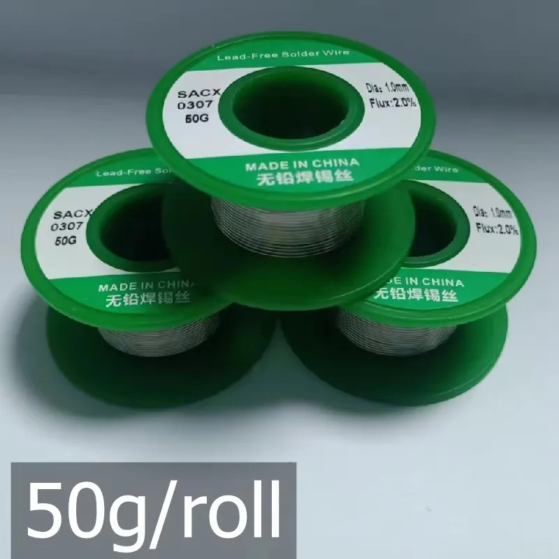 

50g/roll 1.0mm tin solder wire rosin core tin solder wire solder flux solder wire coil lead-free high-temperature solder wire