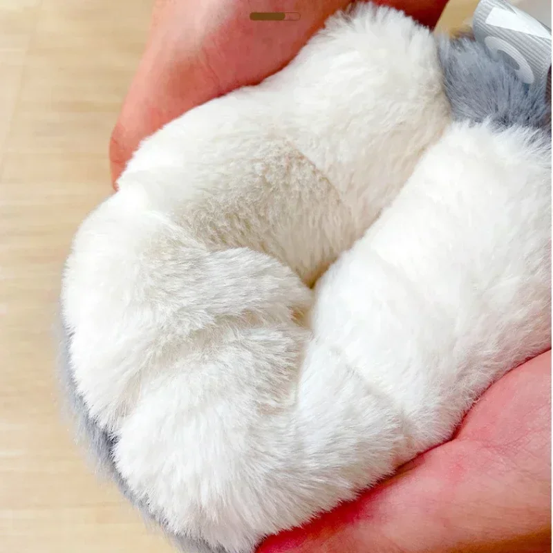 Women Cotton Slippers Winter Warm Shoes Plush Lining Indoor Couple Slides Platform High Top Snow Boots Female Male Home Slipper