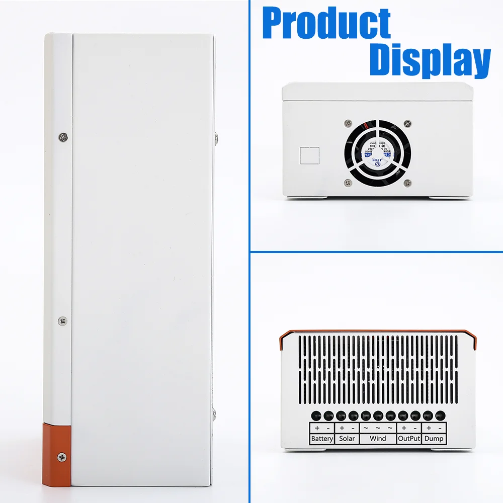 Imagem -06 - Gerador de Turbina Eólica Controlador Híbrido Carregador de Impulso Automático Painel Solar Sistema Híbrido de Carga de Despejo Uso Doméstico 6000w 12v 24v 48v