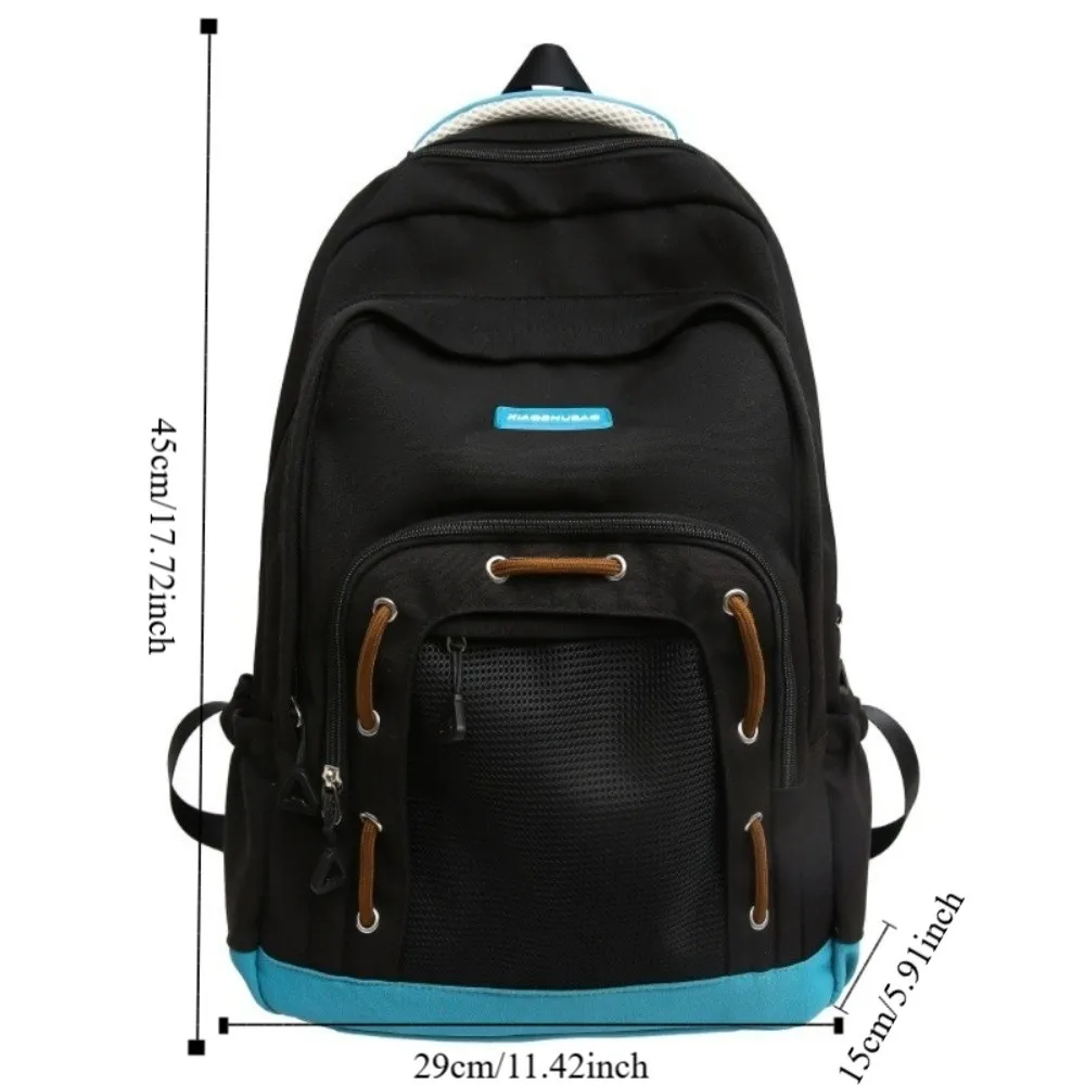 Mode Große Kapazität Casual Rucksack Mehrere Taschen Nylon Student Rucksack Verstellbare Träger Computer Rucksack Männer und Frauen