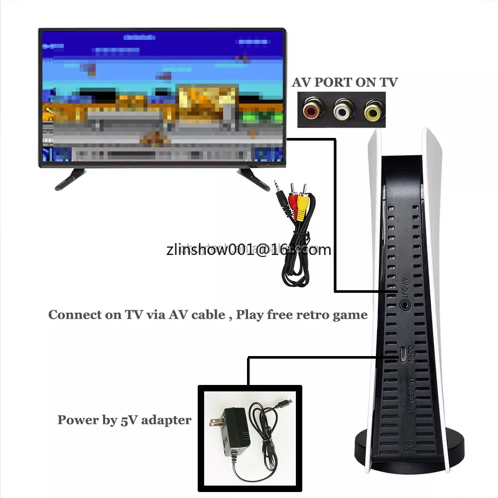 8 Bit Mini Game Station 5 TV consola For PS5 Design with 200 Classic Games AV Output Retro video Game Console For NES