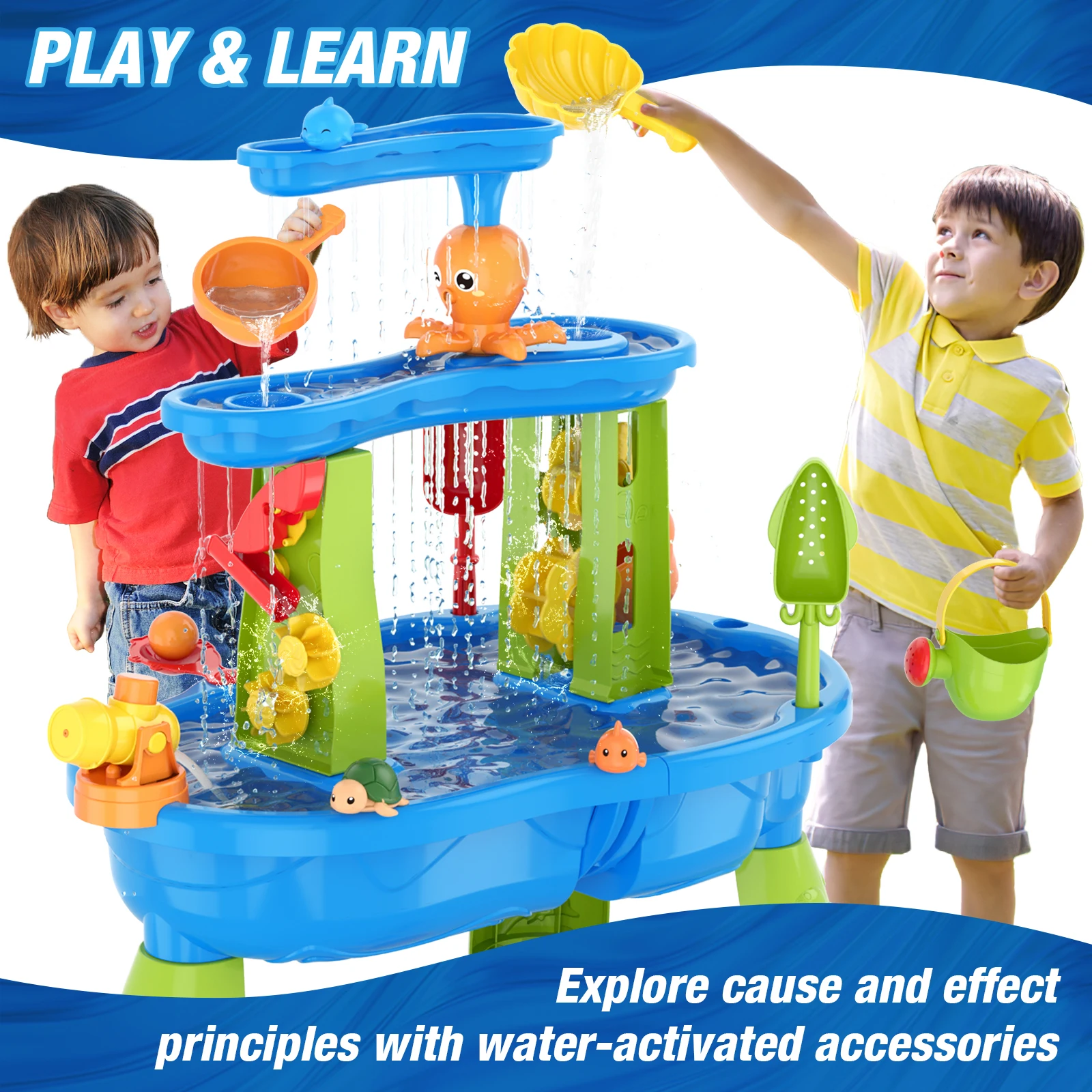 Kids Sand Water Table Children's Beach Toys Outdoor Garden Bunker Set Summer Beach Children DIY Parent-child Interactive Toy