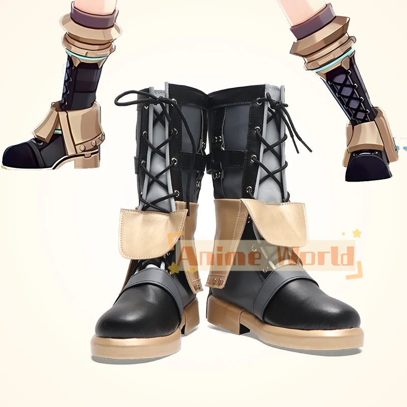 Botas de cosplay de jogo genshin impacto freminet sapatos personalizados adereços de festa de halloween em tamanhos grandes para homens e mulheres