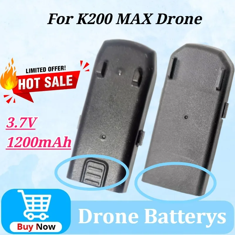 

For K200 MAX 3.7V 1200mAh RC Drone Spare Part Lipo Battery Part for K200MAX Accessory New and Old Models Are Not Compatible.
