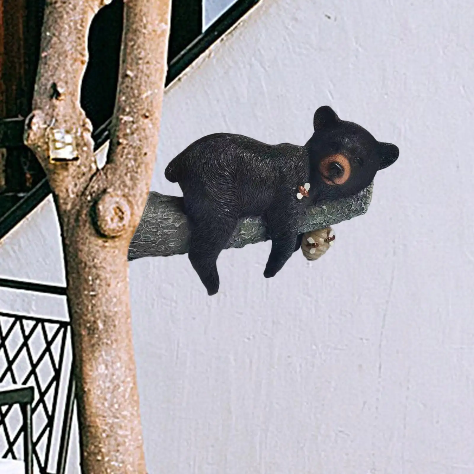 Sculpture d'ours de jardin, petite intensité extérieure, cour de jardin