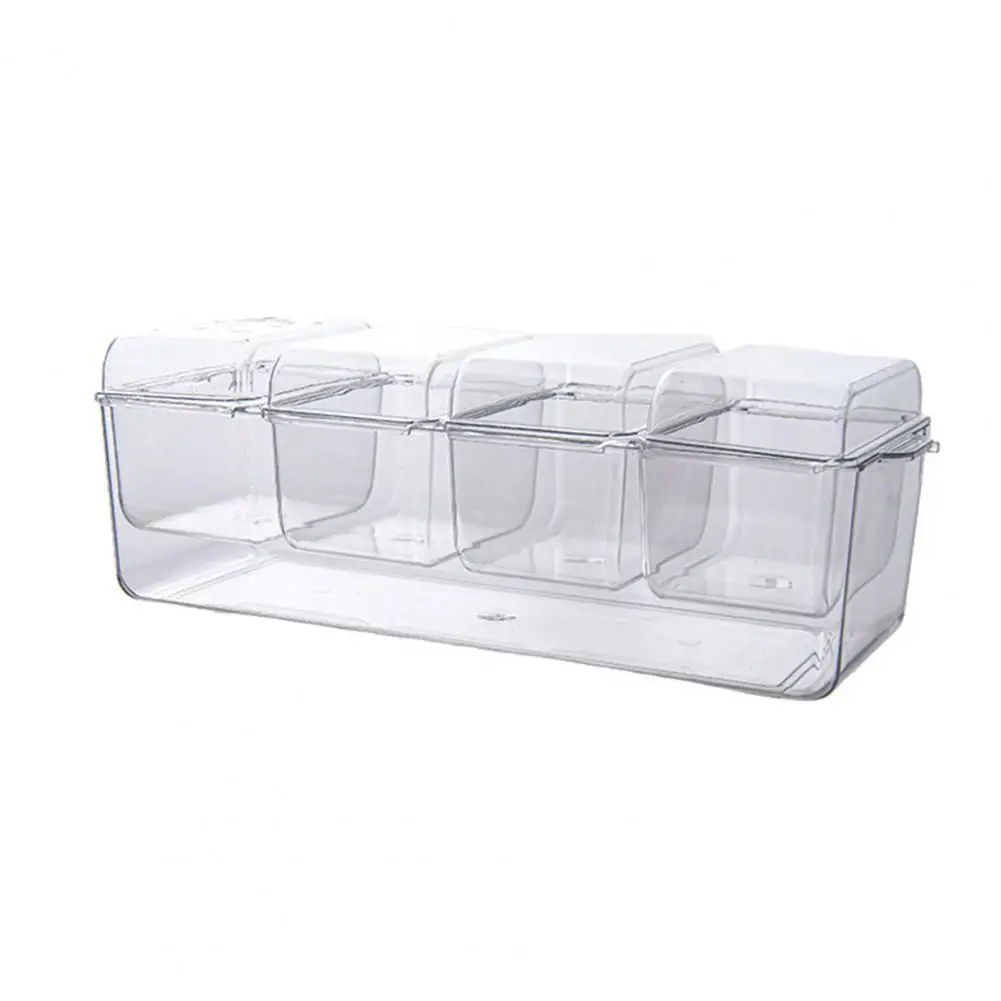 

Vegetable Fruit Container Bpa-free Transparent Fridge Organizer with Handle for Fruits Vegetables Capacity Storage Box with 4