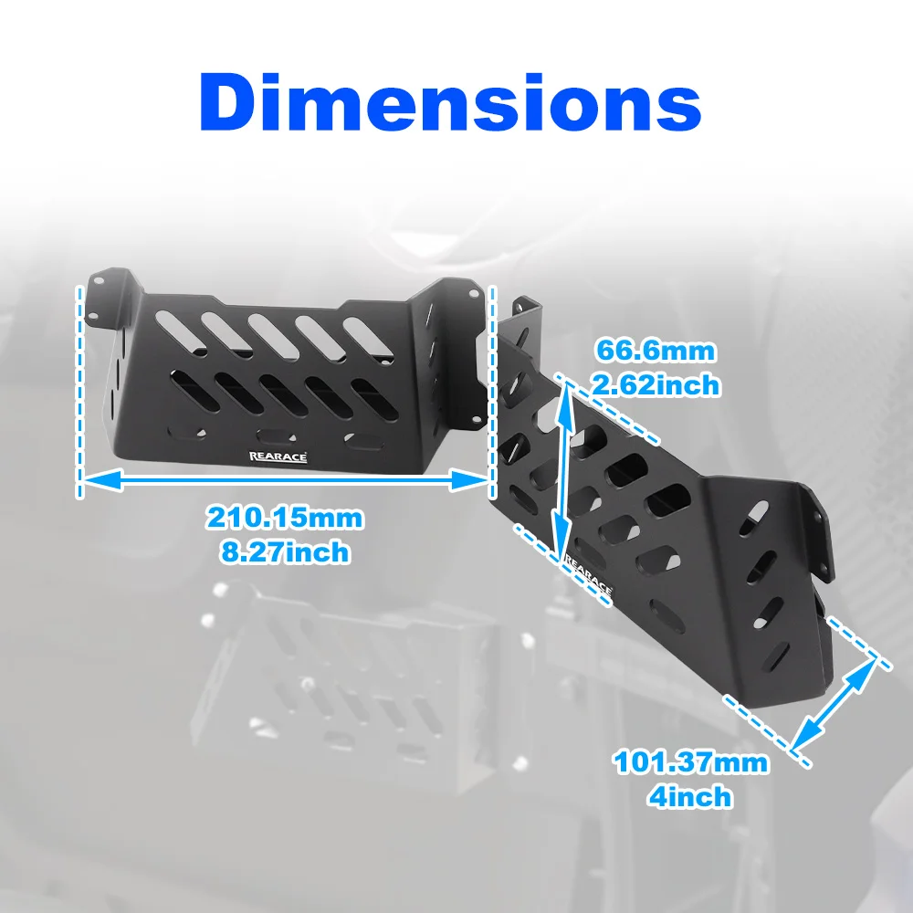 Door Storage Pocket UTV Accessories 2.0mm Aluminum Black Powder Coat Off-Road Storage Box Xpedition 2024 2025 2026 For Polaris