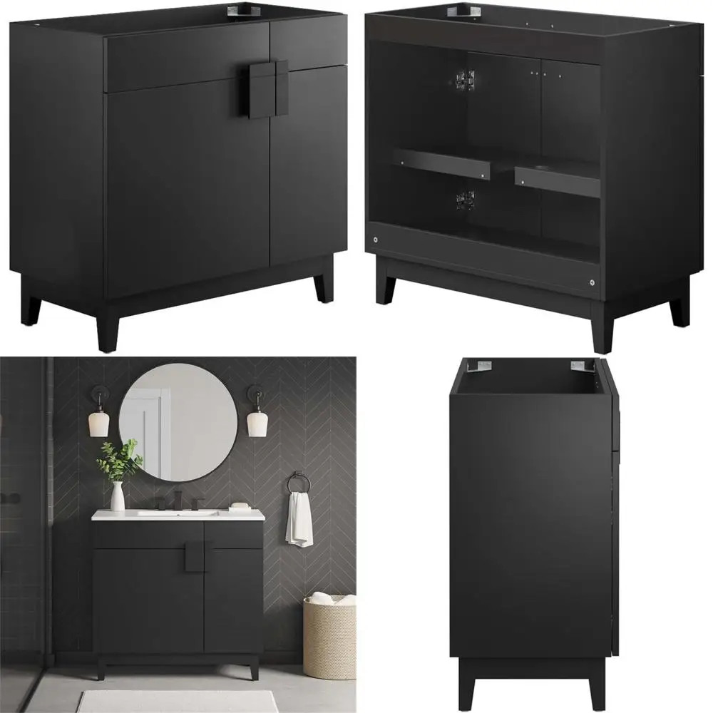 36 خزانة حمام سوداء بدون حوض حوض