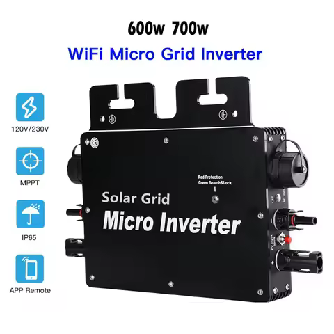 600W 800W PV Solar Micro Inverter DC to AC Output 110V 220V Micro Solar Grid Tie Inverter IP65 With WIFI