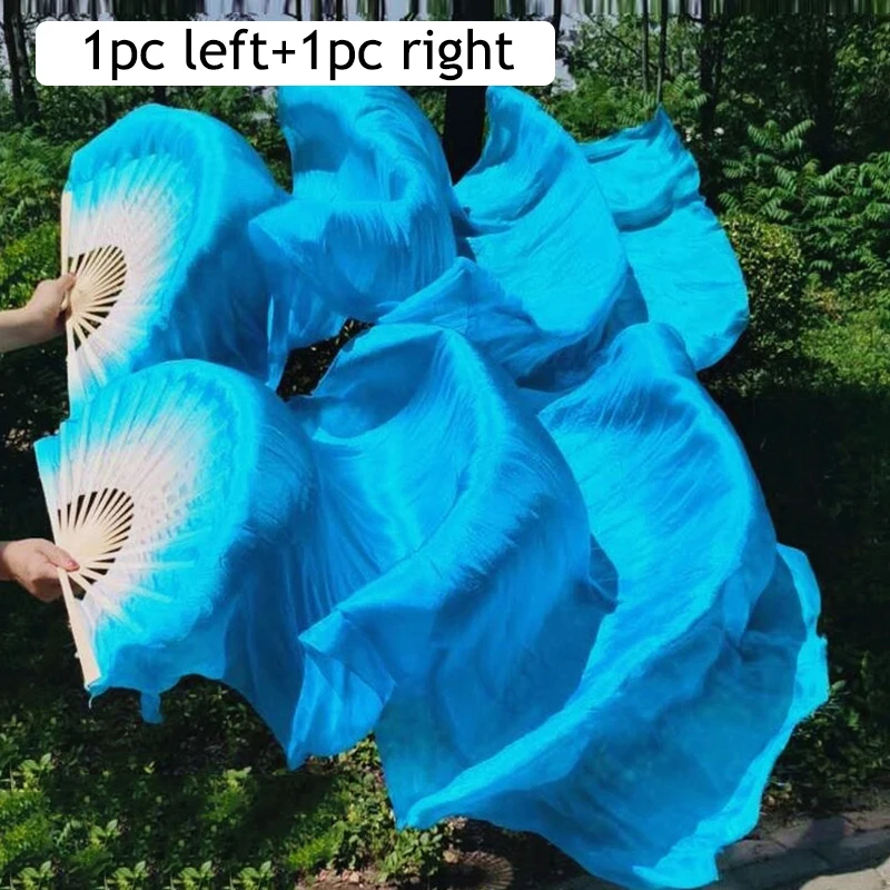 1 paar Links en Rechts 150 cm Lengte Buikdansen LED Fan Gradiëntkleur Zijde Fans Dans Accessoires Stage performance Props