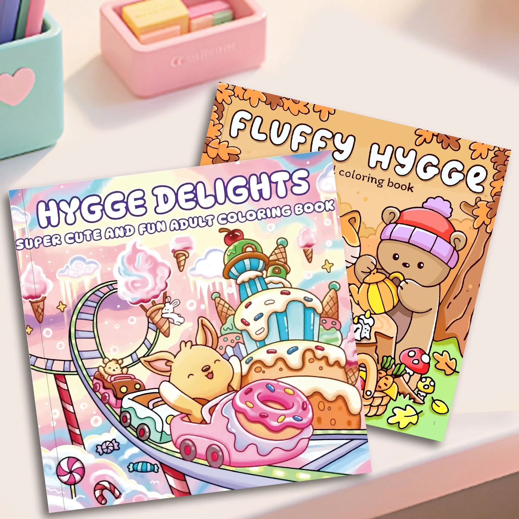 Książka do kolorowania dla dorosłych, puszysta i radosna, w stylu bajkowym, poprawiająca kreatywność, artystyczna dekompresja, prezent na Boże Narodzenie i Halloween