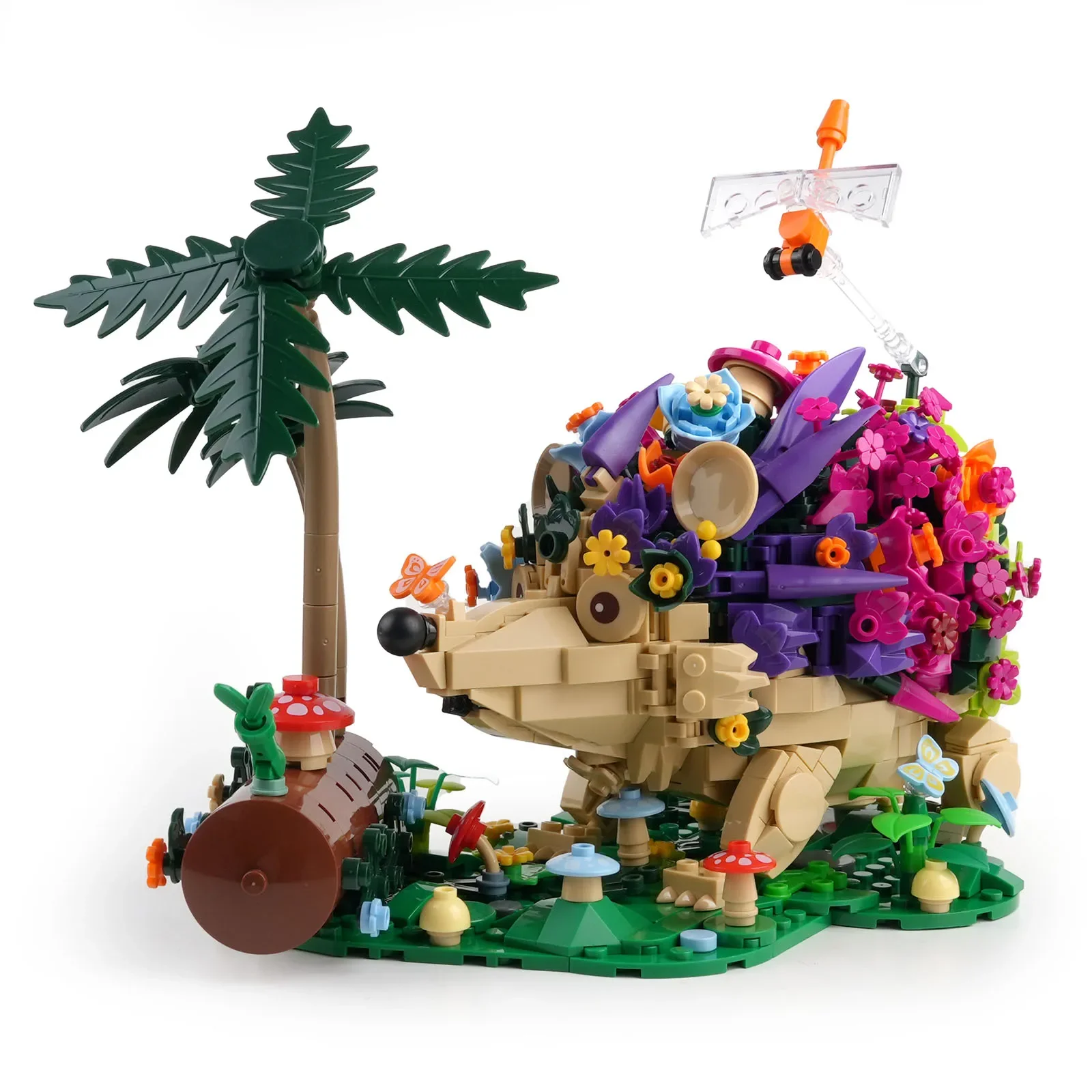 

988 шт., строительный набор «Цветочный ежик», модель для сбора лесных животных, сделай сам, креативная головоломка, кирпичи, подарок для мальчиков и девочек