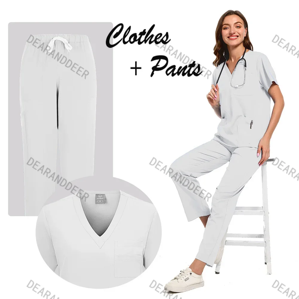 Hospital doctor and nurse uniforms, medical operation suits, female operation suits, operation work clothes, casual sport pants