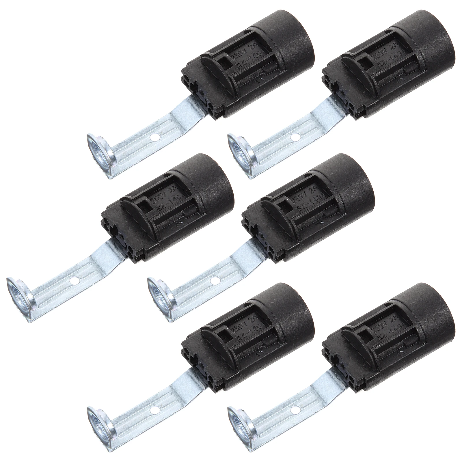 

6 Pcs Screw Lamp Holder Candelabra Base Accessories Light Bulb Sockets Plastic Replacement