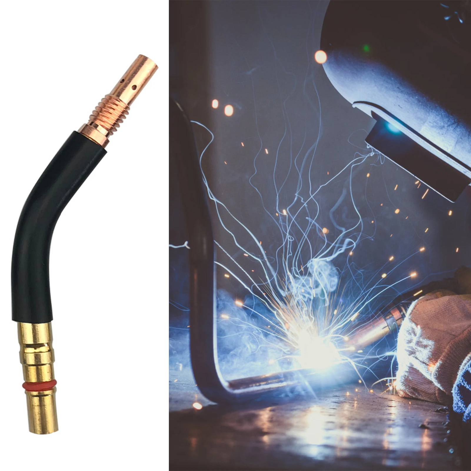 Welding Gun Pipe Bending Adapter, Parafuso Interno, haste curvada para ambos os profissionais e DIY