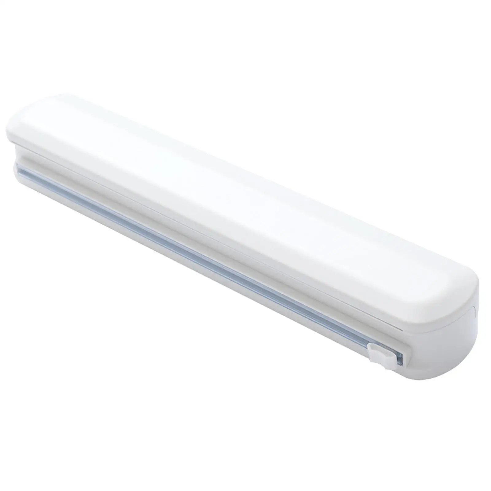 Refillable Cling Film Cutting Box Kitchen Tool Double Elastic Buckle Suction Bottom Food Wrap Dispenser for Home
